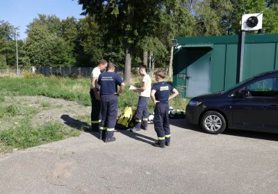 09.09.2023 - Mastarbeiten mit Unterstützung der Höhenretter durch die  Freiwillige Feuerwehr Kirchheimbolanden